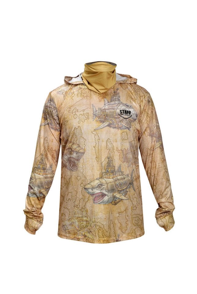 Stratos Kapüşonlu ve Maskeli UPF 40+ Performans T-Shirt - Droid Yellow