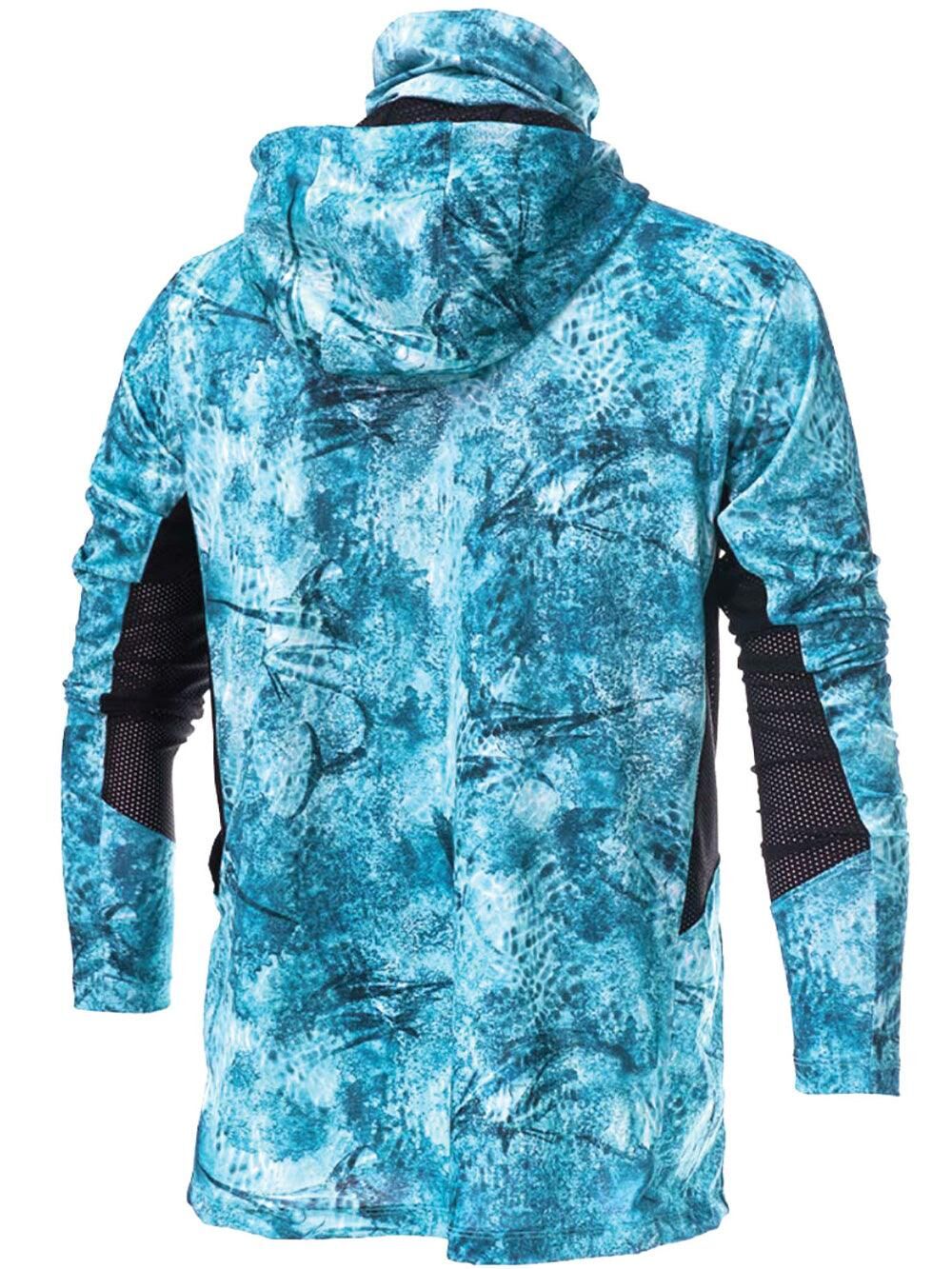 Argonaut Maskeli UV Korumalı Uzun Kollu Performans T-Shirt - Marlin Mania Mavi 3XL