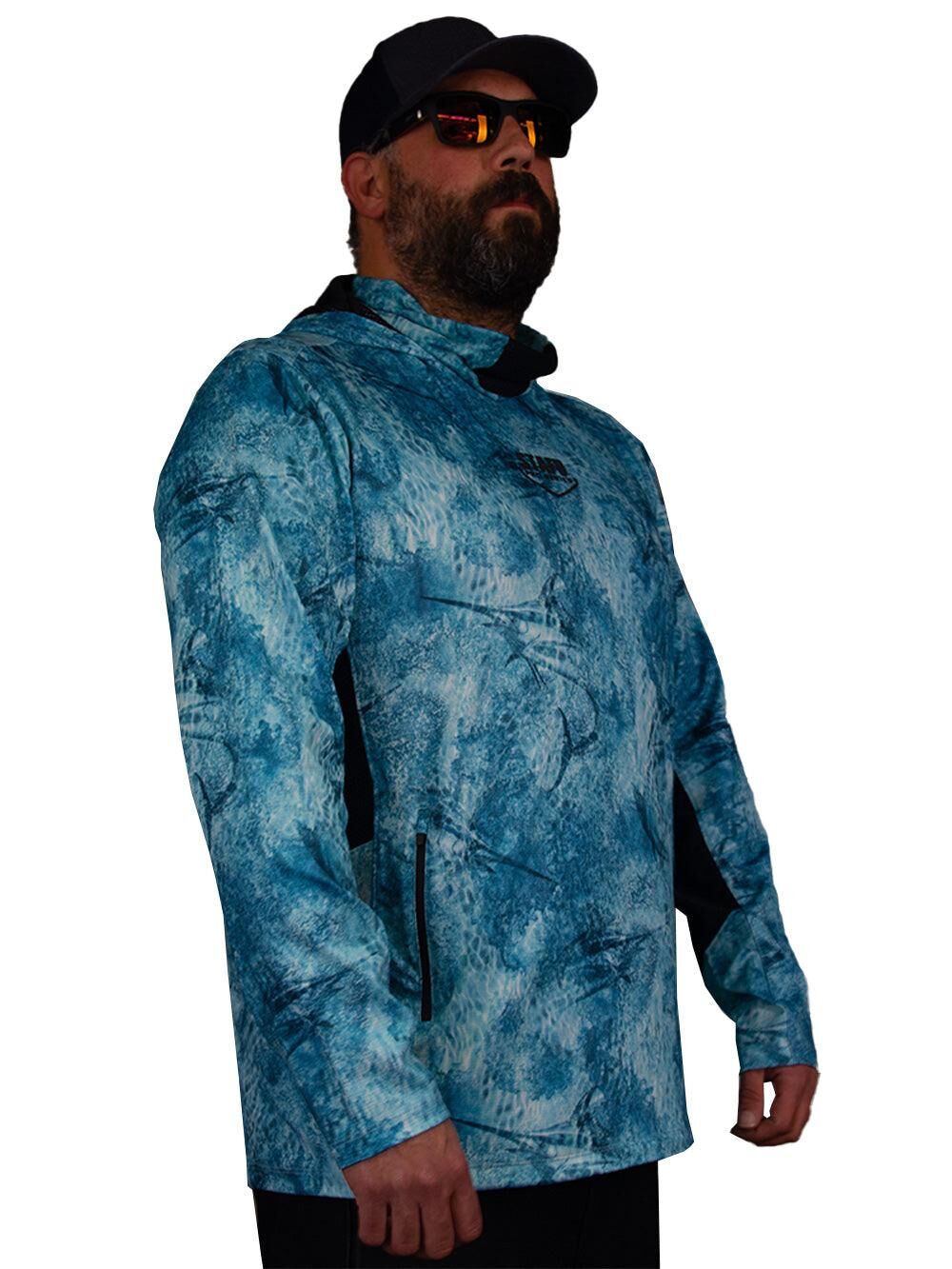 Argonaut Maskeli UV Korumalı Uzun Kollu Performans T-Shirt - Marlin Mania Mavi 5XL