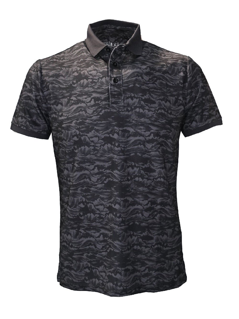 League UV Korumalı Performans Polo Yaka T-shirt - Signature Siyah