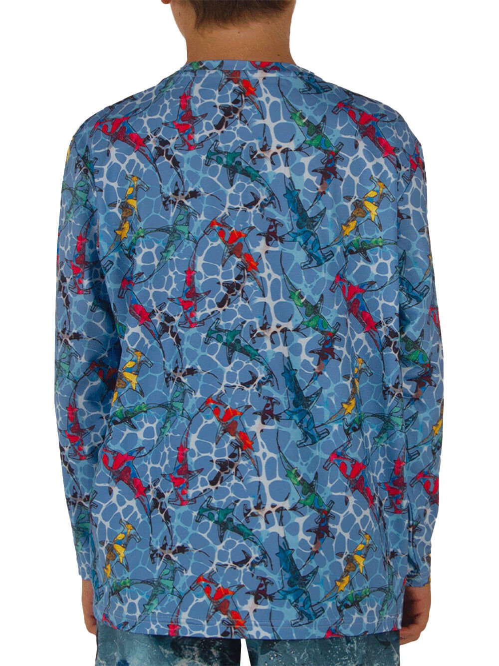 Apex Jr. UV Uzun Kollu T-Shirt - Colorful Shark Mavi 4-5 Yaş