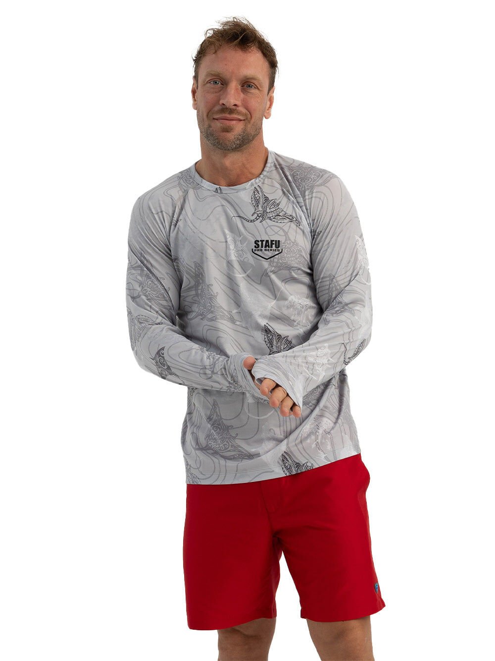Tasman Yuvarlak Yaka UV Korumalı Performans T-shirt - Manta Gri M