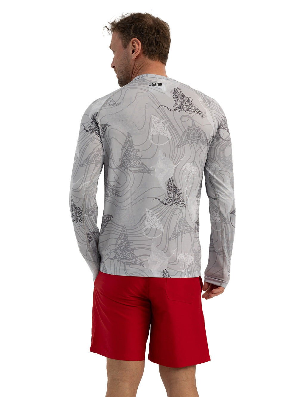 Tasman Yuvarlak Yaka UV Korumalı Performans T-shirt - Manta Gri