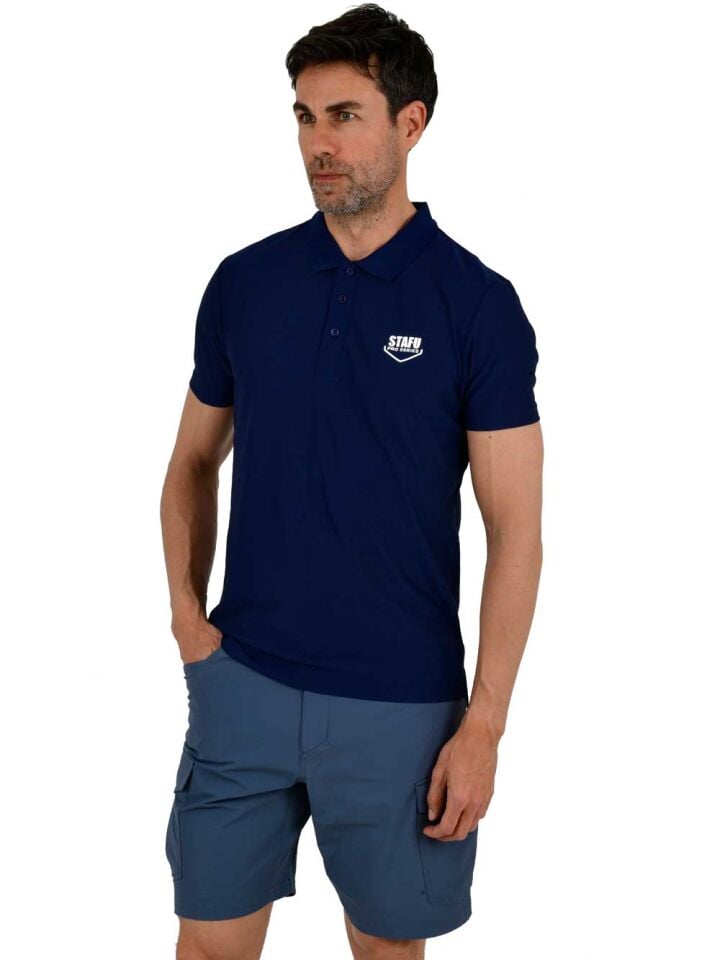 League UV Korumalı Performans Polo Yaka T-shirt - Lacivert