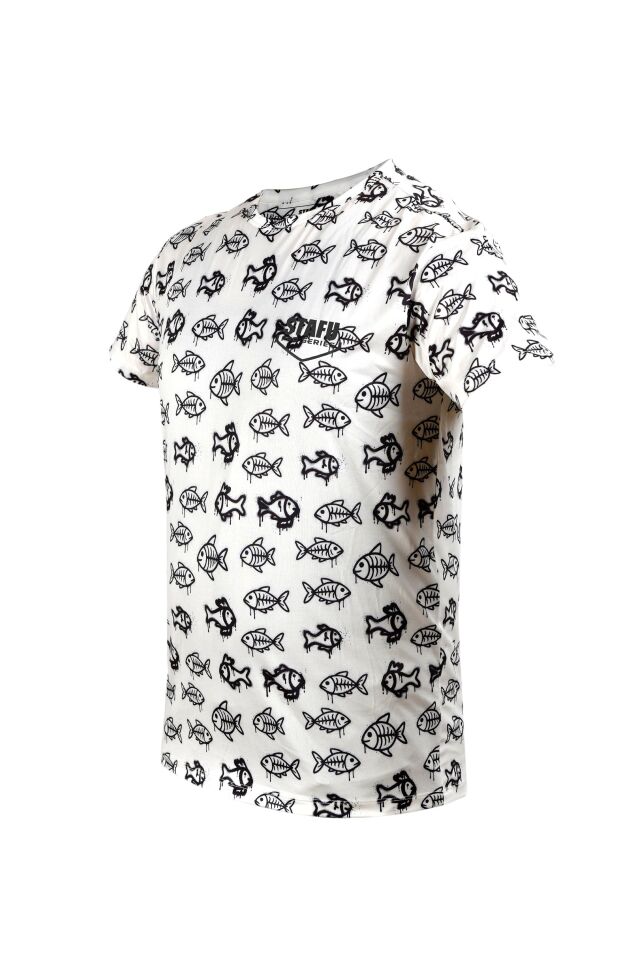 Zero Kısa Kollu UV Korumalı Performans T-shirt - Kiddish White