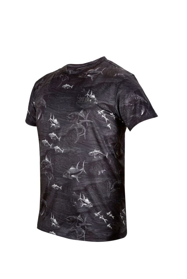 Zero Kısa Kollu UV Korumalı Performans T-shirt - Frenzy Black