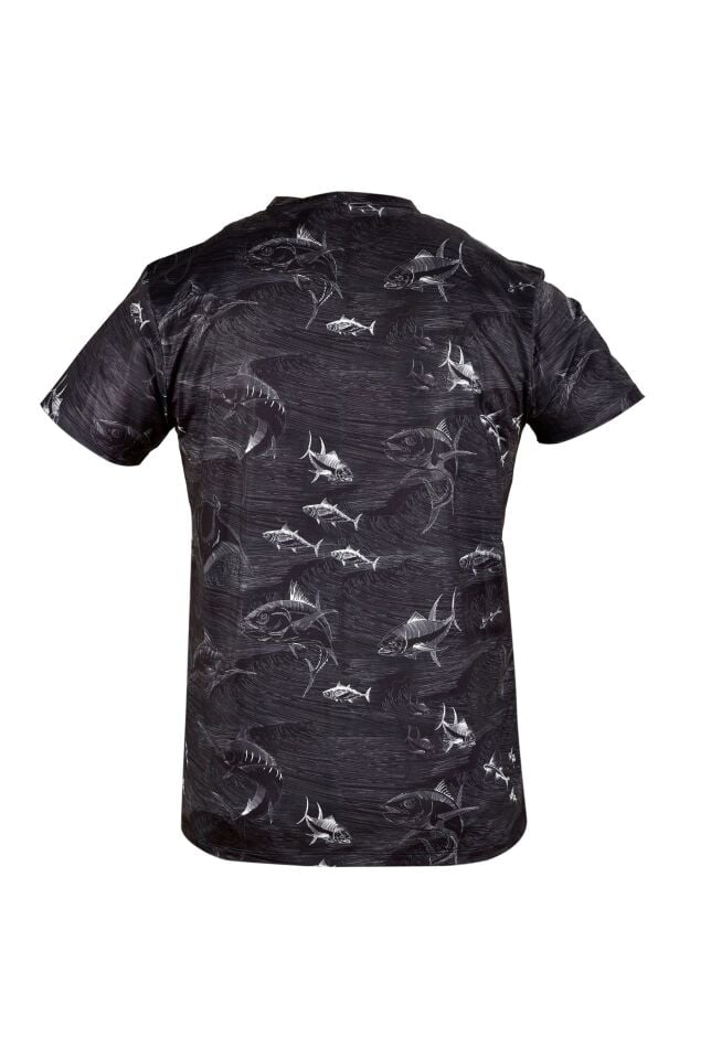 Zero Kısa Kollu UV Korumalı Performans T-shirt - Frenzy Black