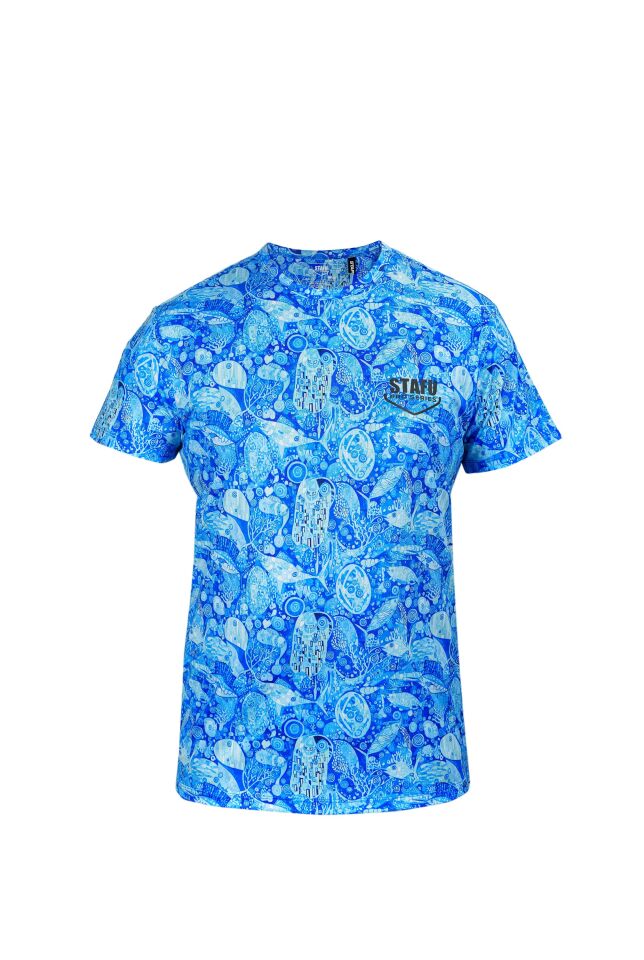 Zero Kısa Kollu UV Korumalı Performans T-shirt - The Kiss Blue