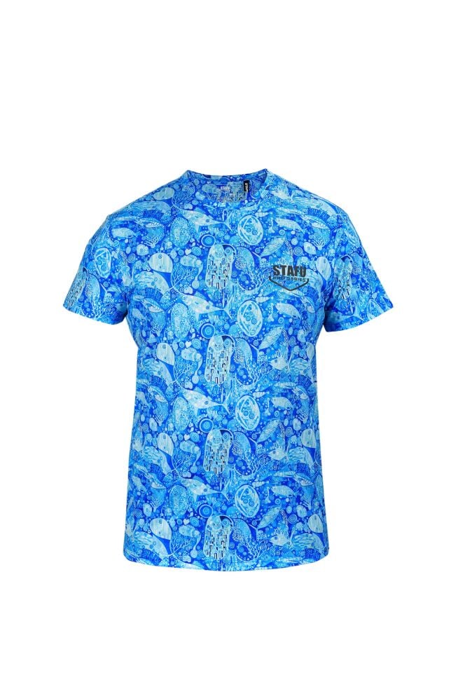 Zero Kısa Kollu UV Korumalı Performans T-shirt - The Kiss Blue