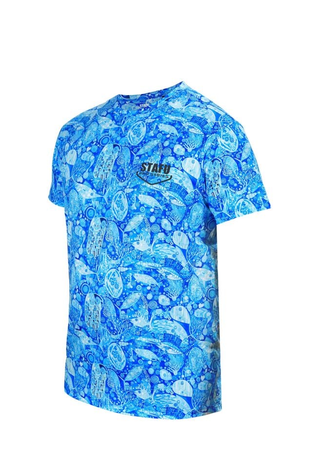 Zero Kısa Kollu UV Korumalı Performans T-shirt - The Kiss Blue