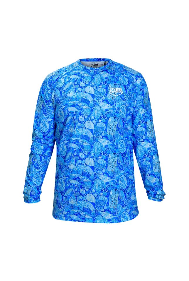 Cyclone V2 Uzun Kollu UV Korumalı T-Shirt – The Kiss Blue