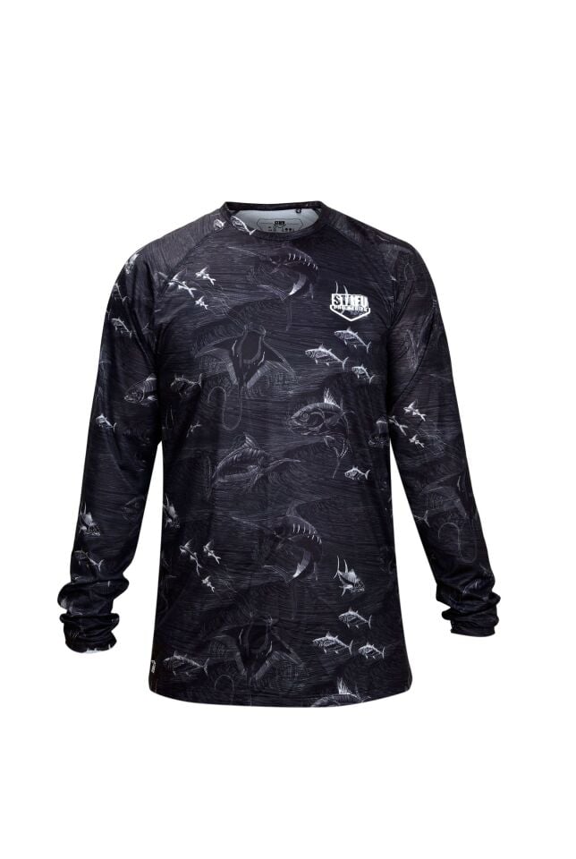 Cyclone V2 Uzun Kollu UV Korumalı T-Shirt – Frenzy Black