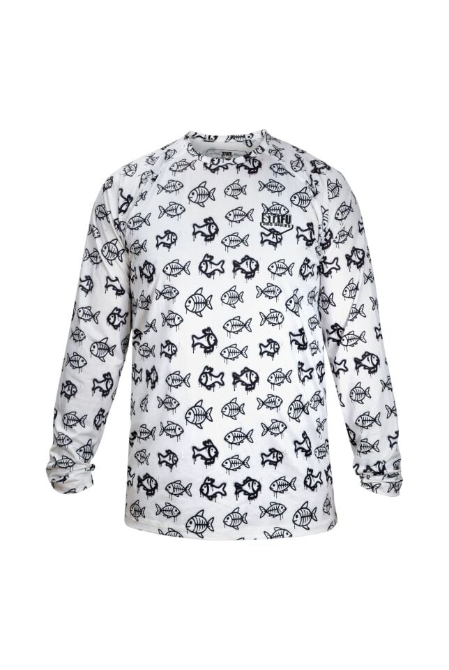 Cyclone V2 Uzun Kollu UV Korumalı T-Shirt – Kiddish White